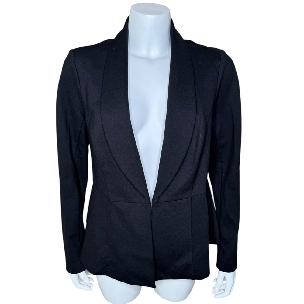 Torrid Studio Luxe Ponte Peplum Blazer Jacket 0 0X Black Career